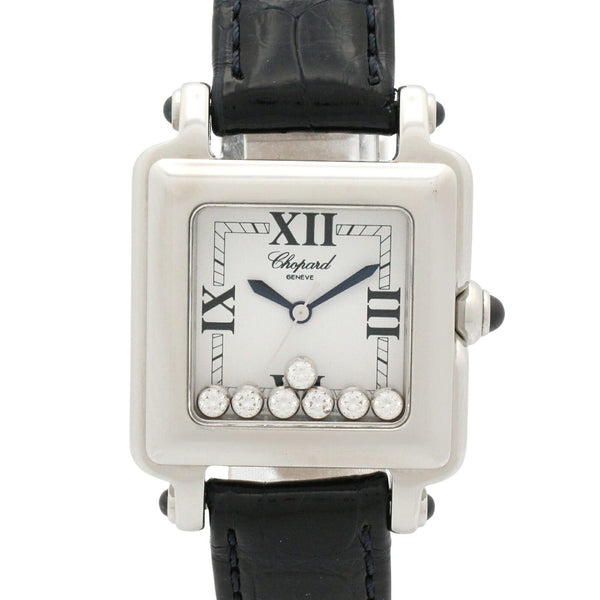 Chopard Happy Sport Square Stainless Steel Diamond Watch