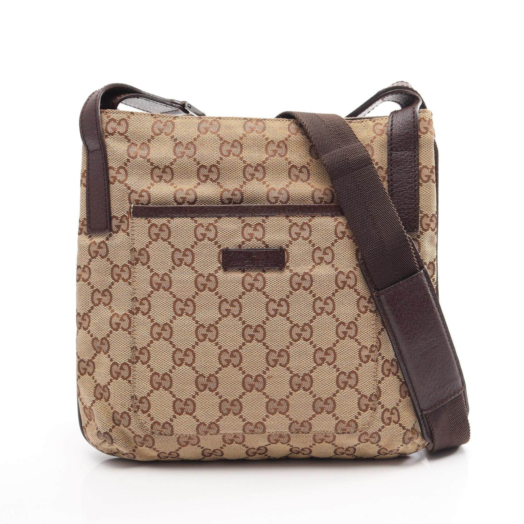 Gucci GG Canvas Leather Shoulder Bag