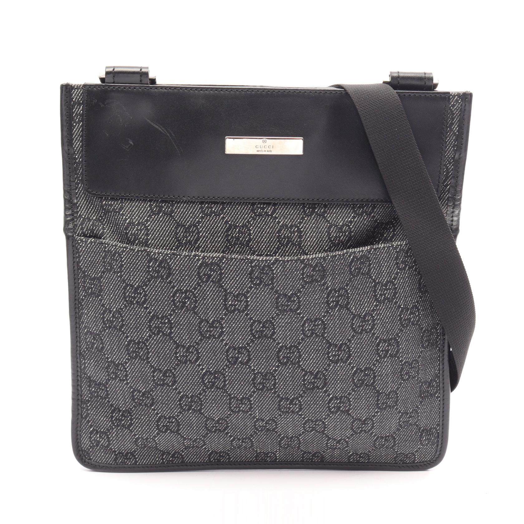 Gucci GG Canvas Leather Shoulder Bag