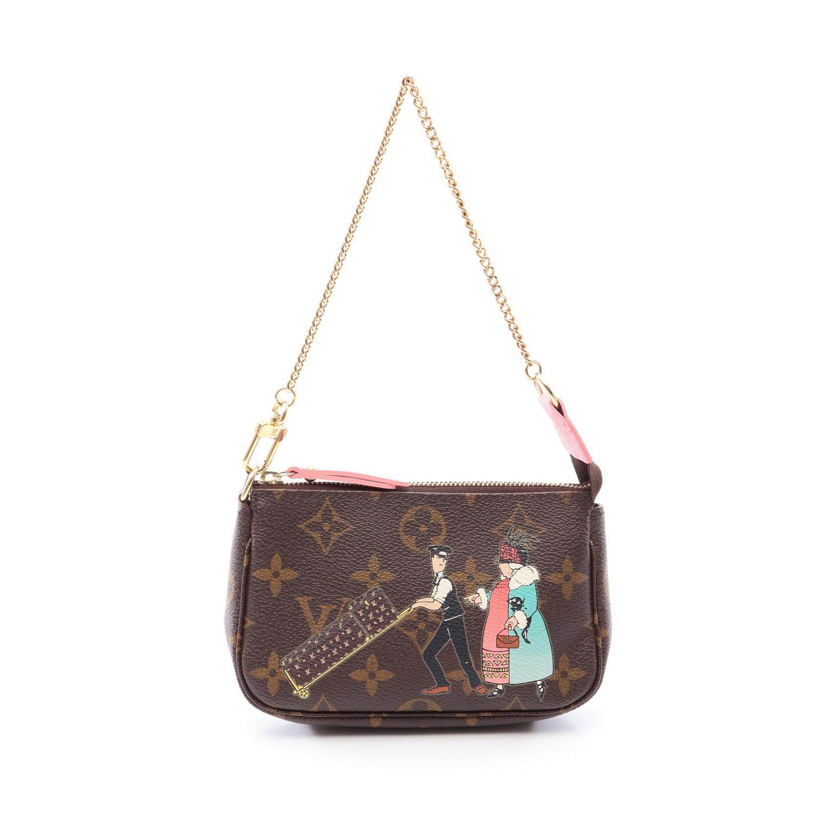 Louis Vuitton Mini Pochette Accessoires Porter Line Monogram Handbag