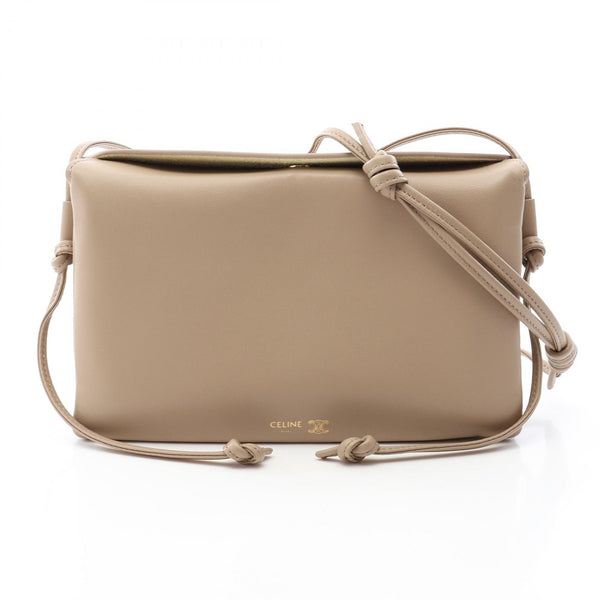 CELINE Trio Flap Leather Shoulder Bag