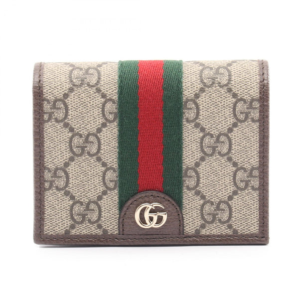 Gucci Ophidia GG Supreme Leather PVC Coated Canvas Wallet