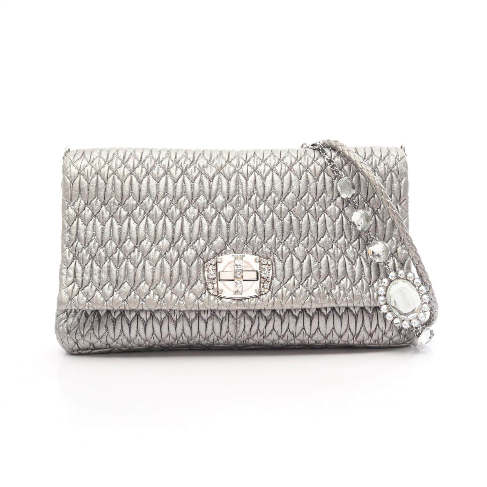 Miu Miu NAPPA CRYSTAL leather 2way shoulder bag