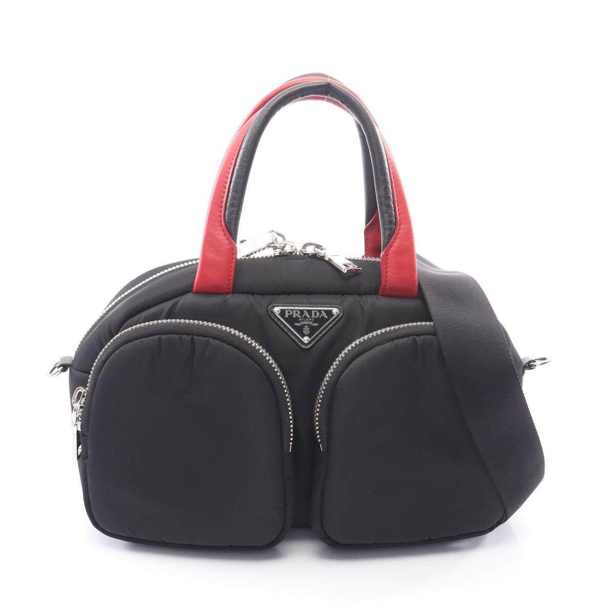 Prada Triangle Logo Nylon 2way Handbag