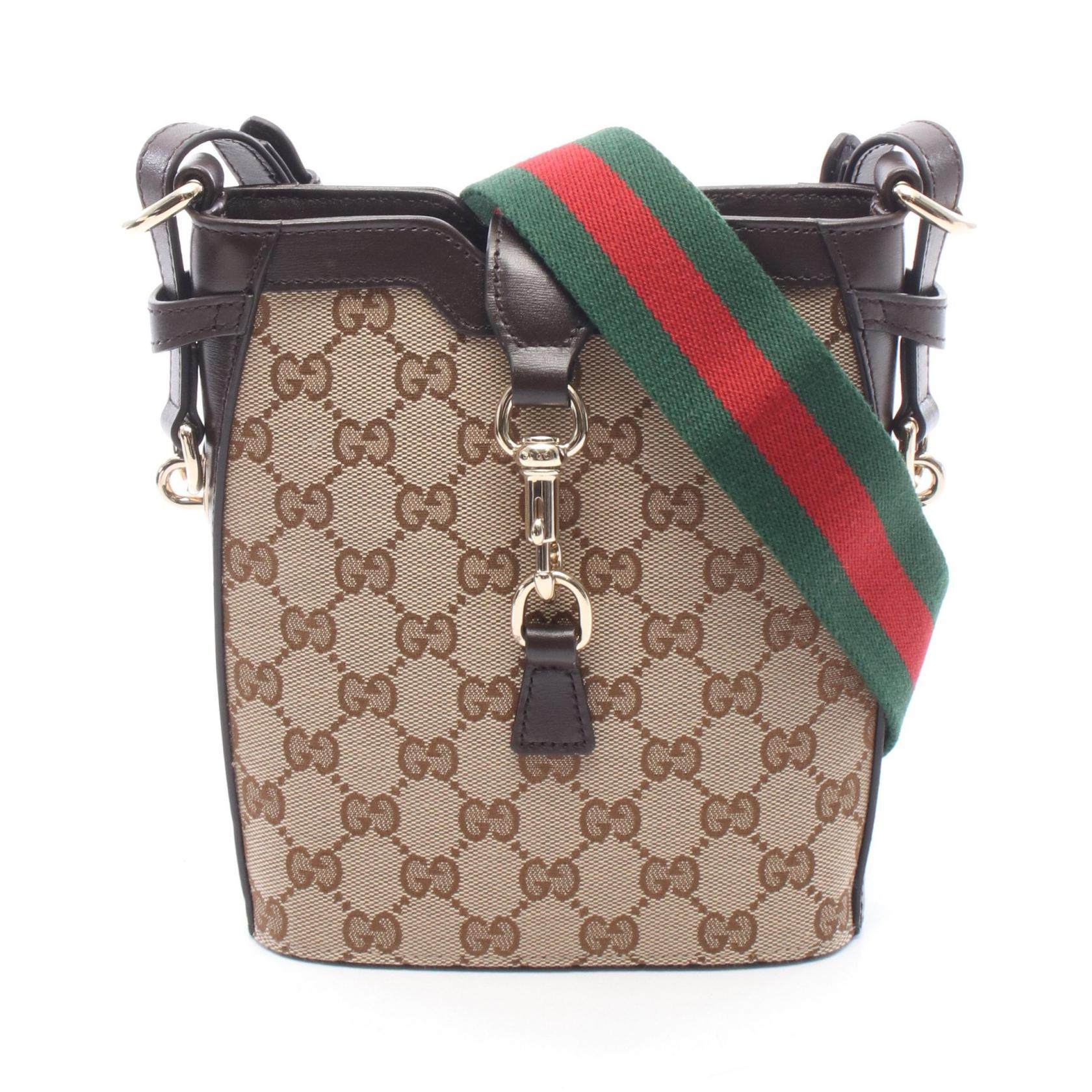 Gucci GG Shadow Canvas Leather Shoulder Bag
