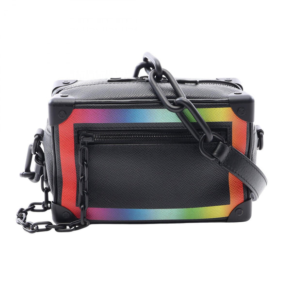 Louis Vuitton Mini Soft Trunk Taiga Rainbow Leather Shoulder Bag