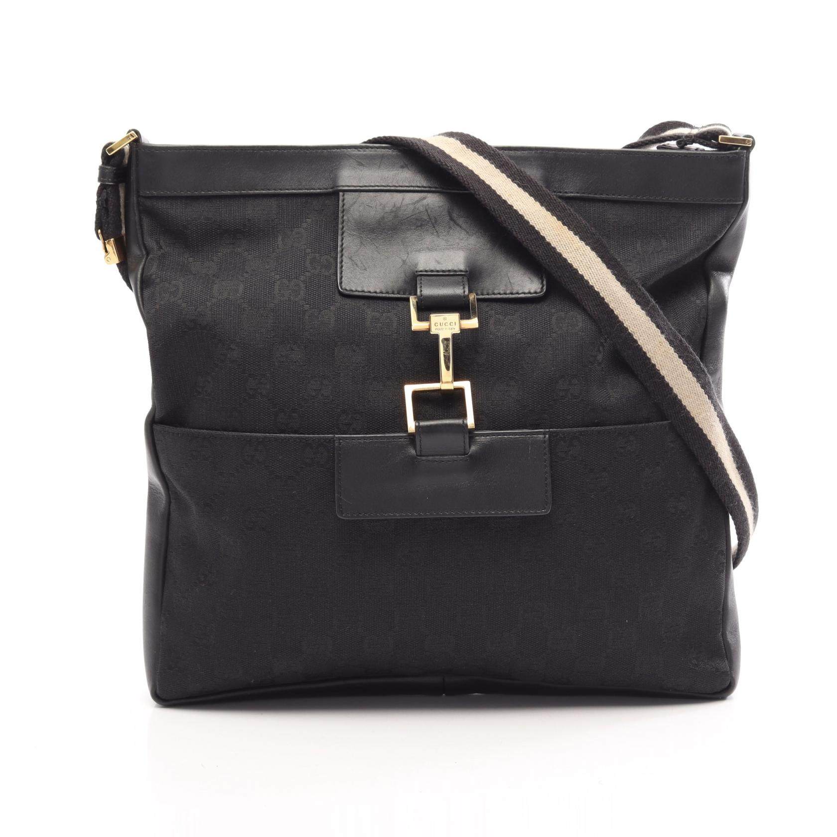 Gucci GG Canvas Leather Shoulder Bag