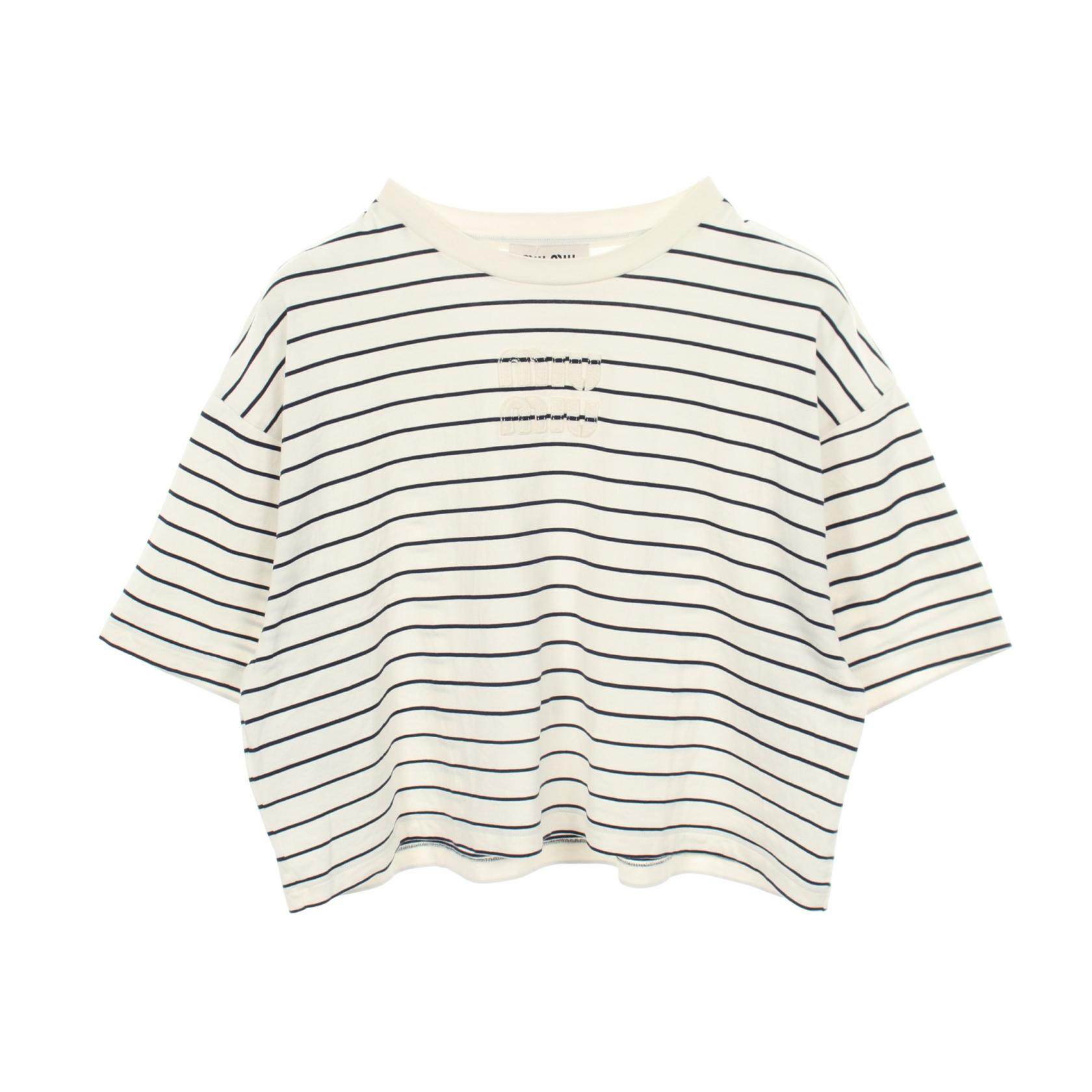 Miu Miu Cotton Cropped T Shirt