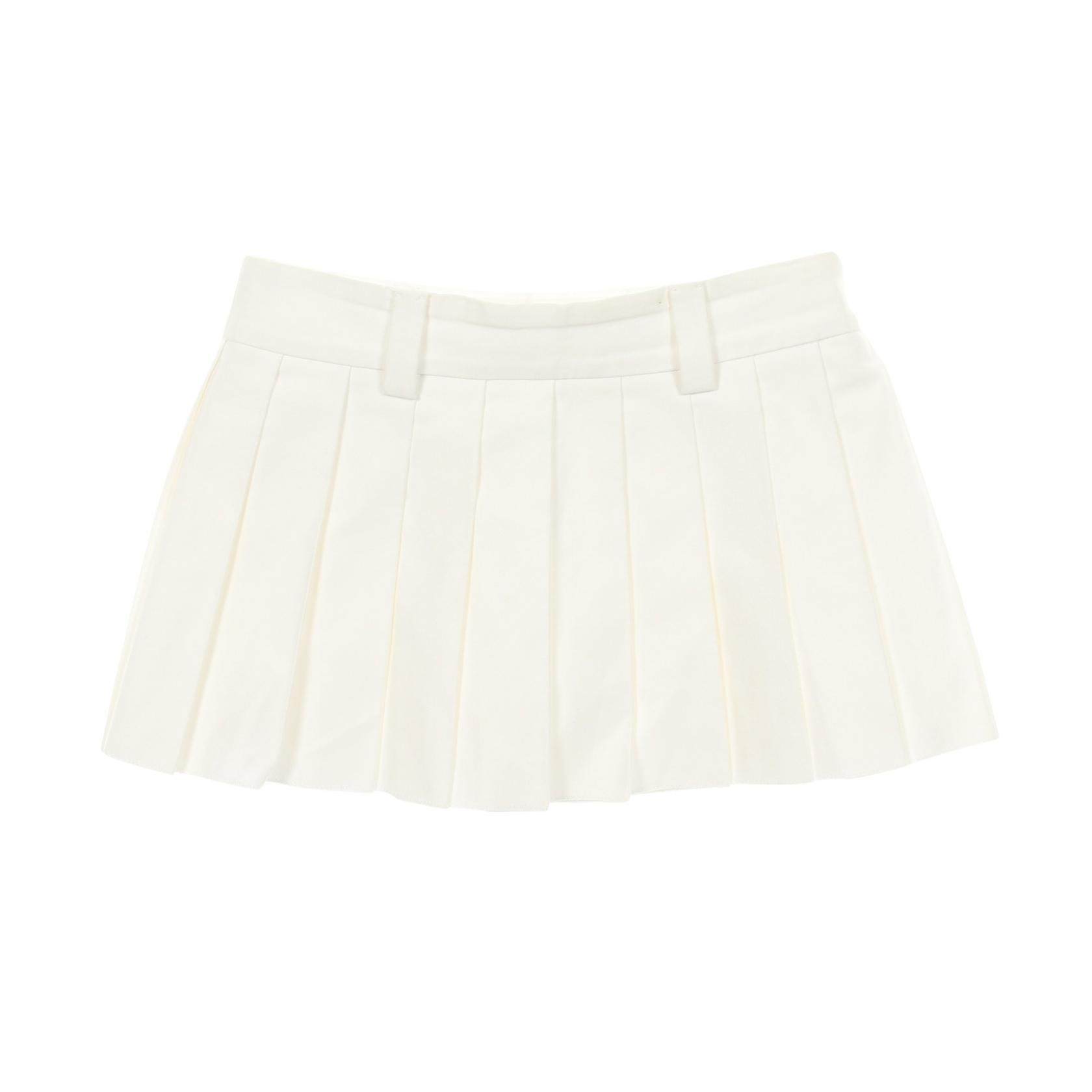 Miu Miu Cotton Pleated Mini Skirt