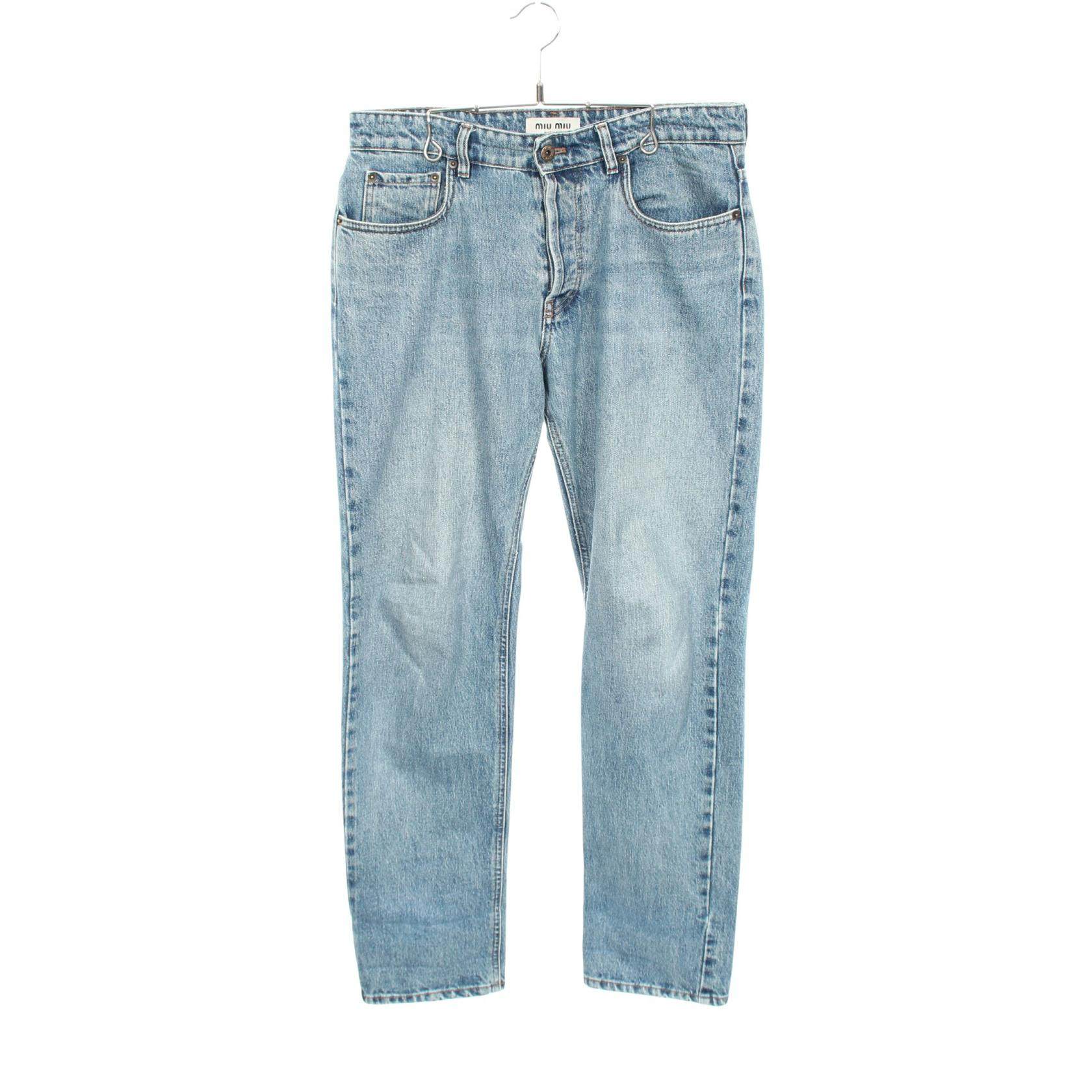 Miu Miu Cotton Denim Pants