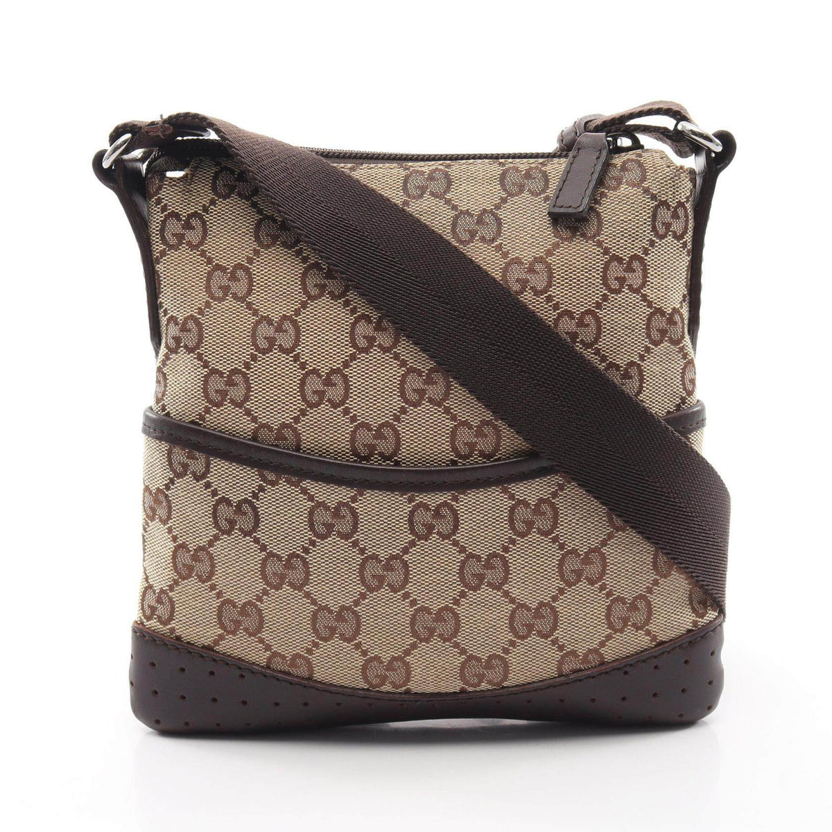 Gucci GG Canvas Leather Shoulder Bag