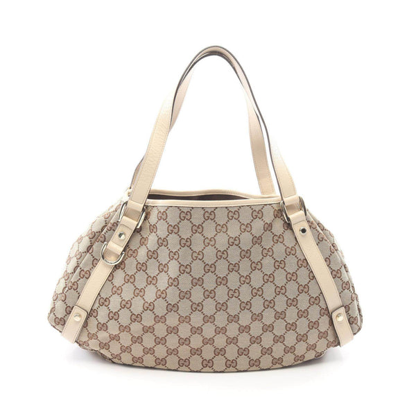 Gucci Abbey GG Canvas Leather Shoulder Bag