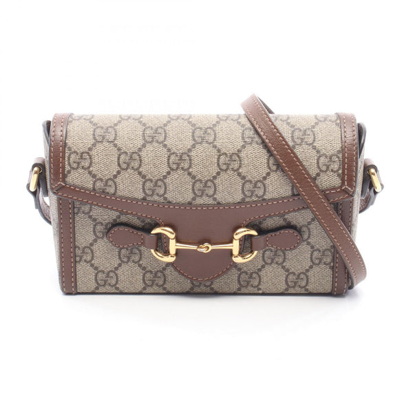 Gucci Horsebit 1955 GG Supreme Coated Canvas Shoulder Bag