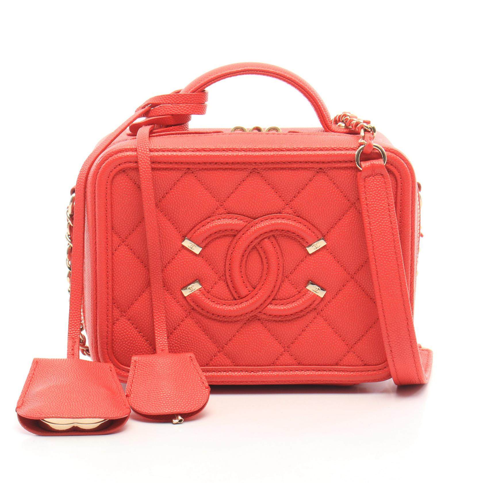 CHANEL CC Filigree small vanity 2way shoulder bag
