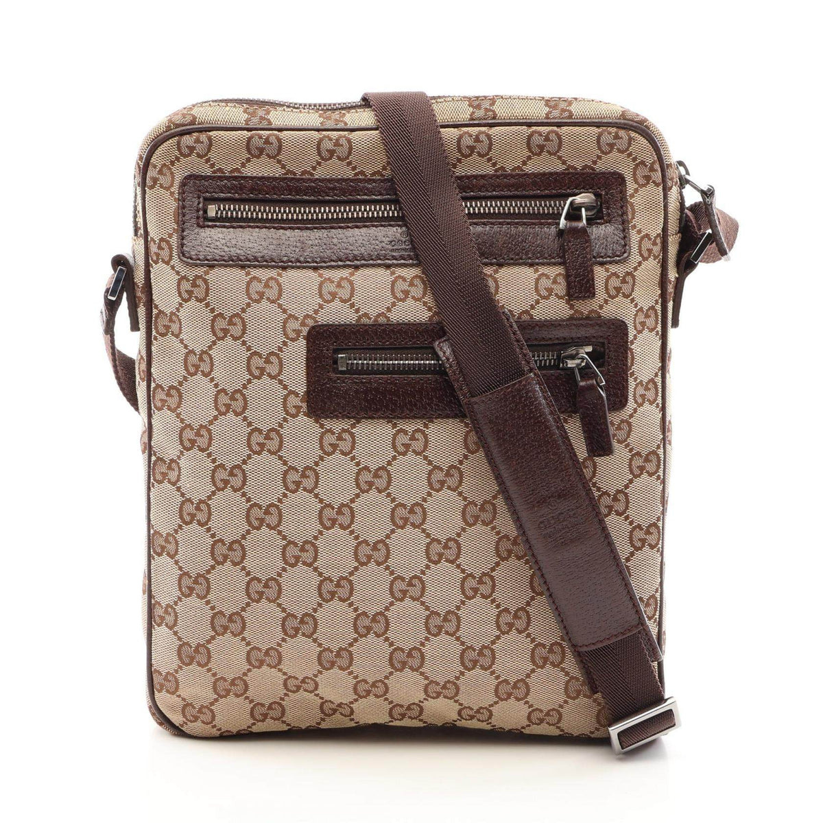 Gucci GG Canvas Leather Shoulder Bag