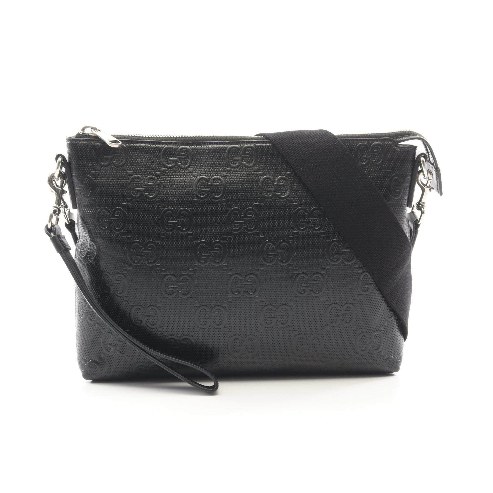 Gucci GG Embossed Leather Shoulder Bag