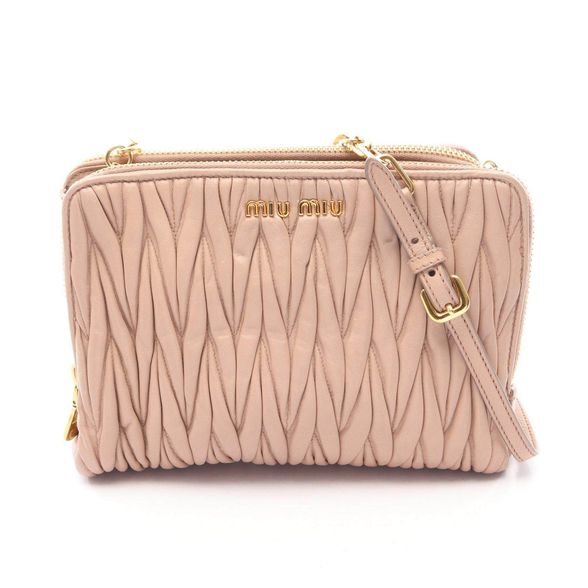 Miu Miu Matelasse Leather Shoulder Bag