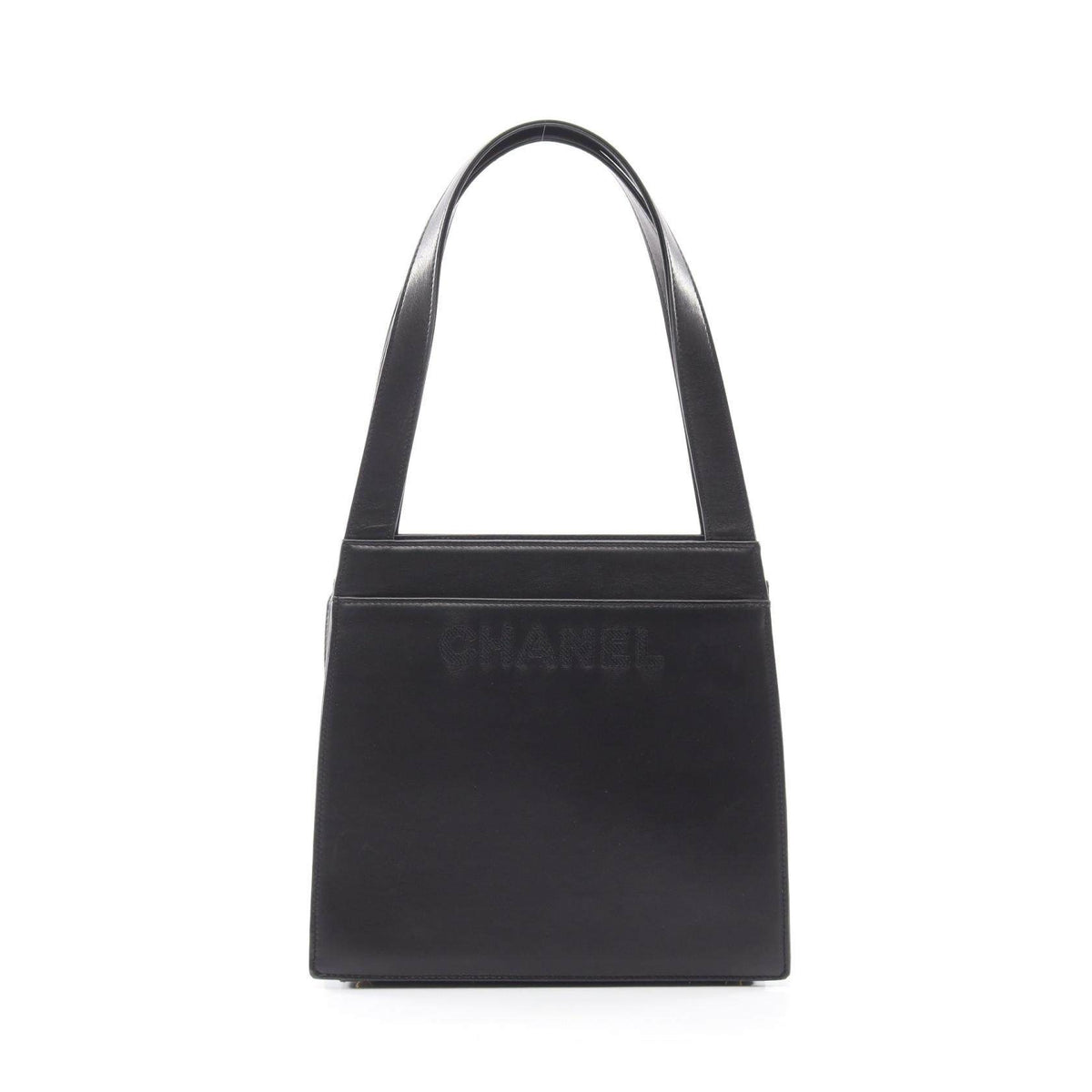 Chanel Logo Lambskin Shoulder Bag