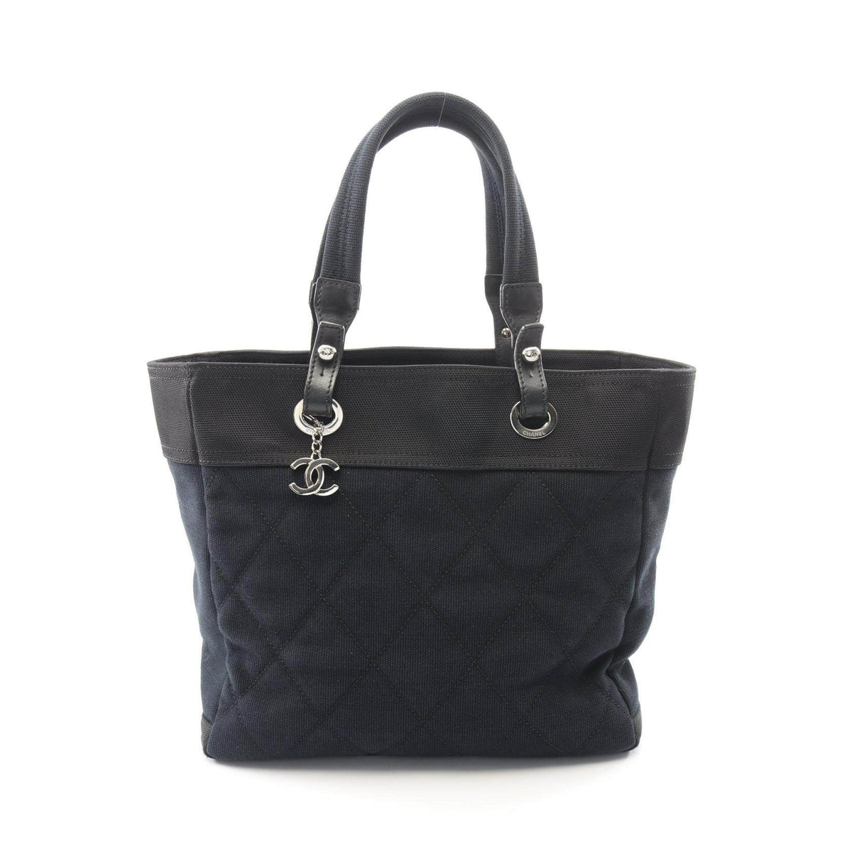 Chanel Paris Biarritz Canvas Leather Tote Bag