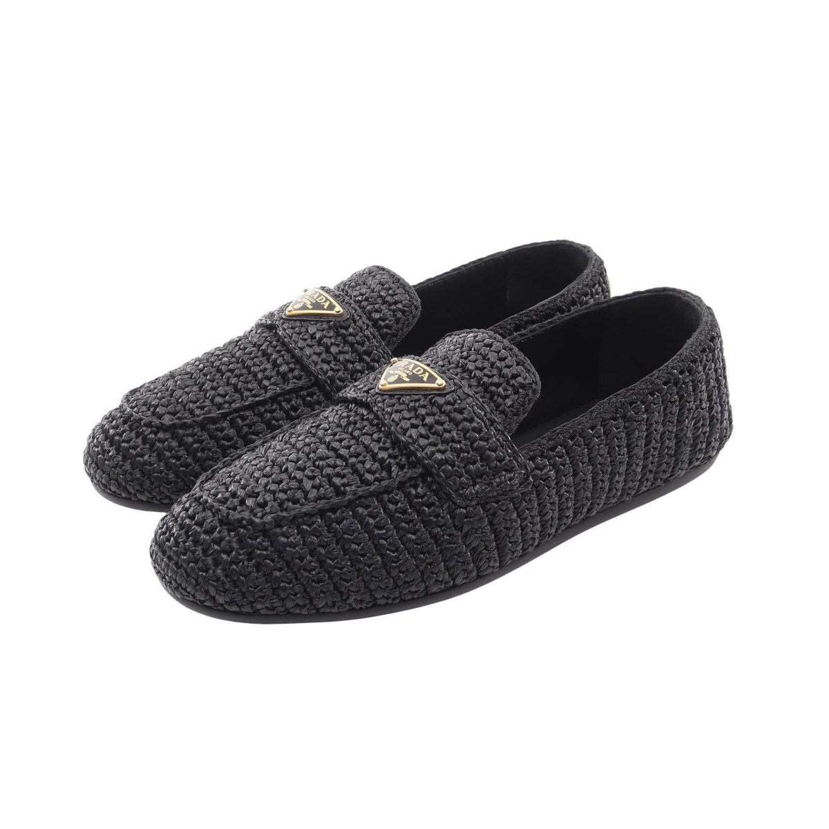 Prada Crochet Fabric Loafers