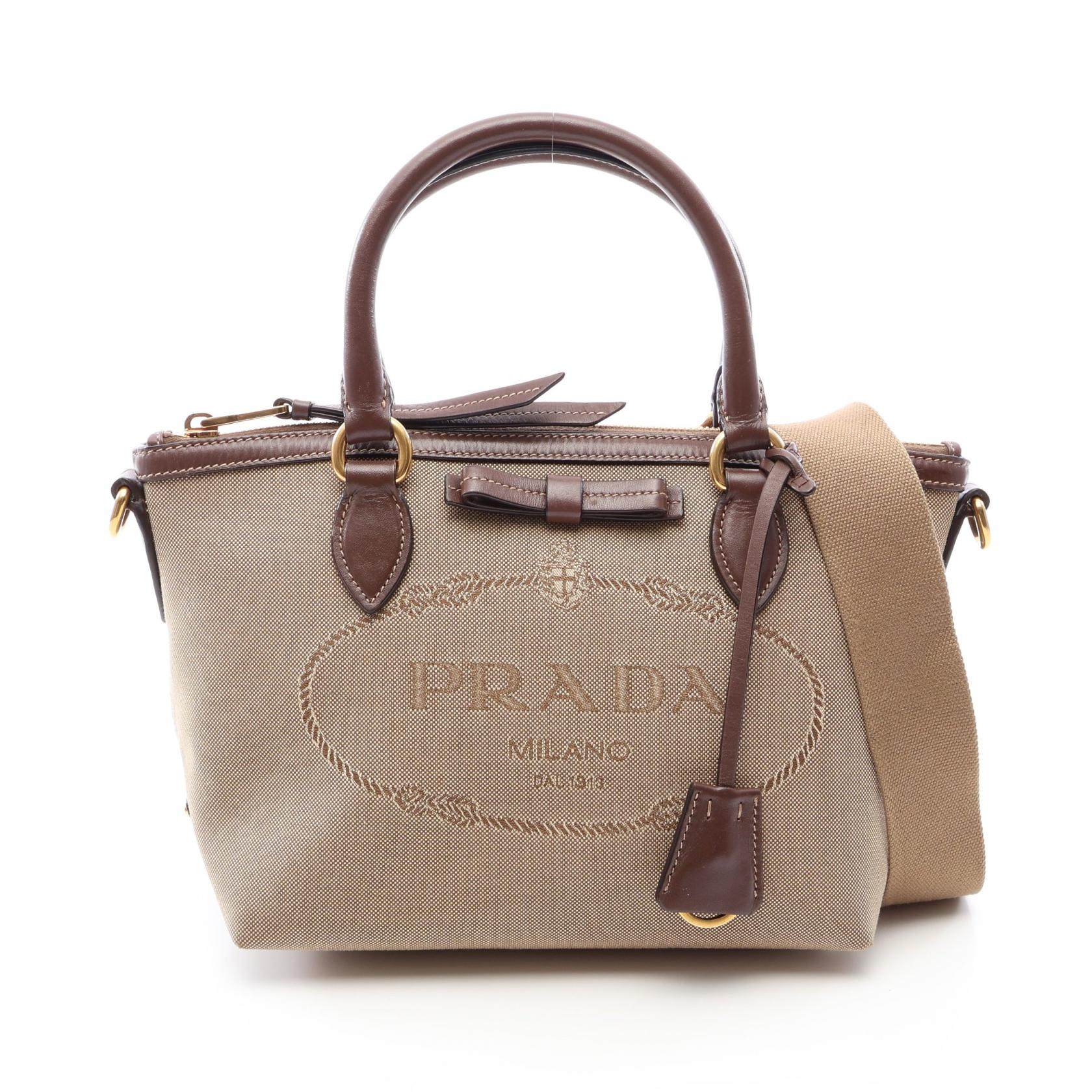 Prada LOGO JACQUARD 2way handbag