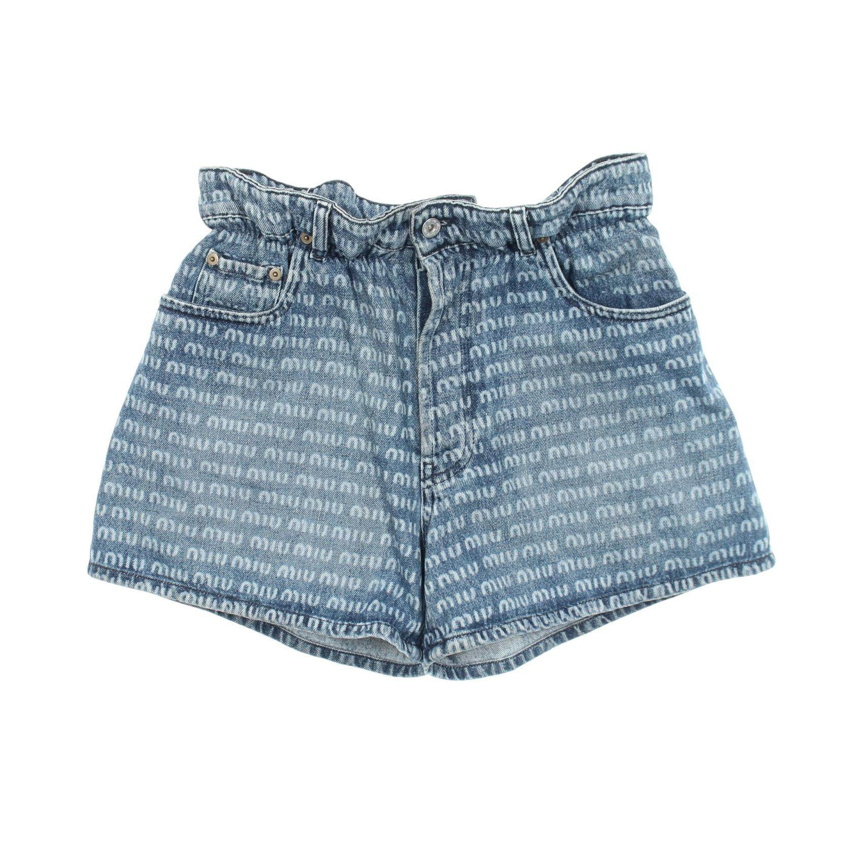 Miu Miu Cotton Denim Shorts