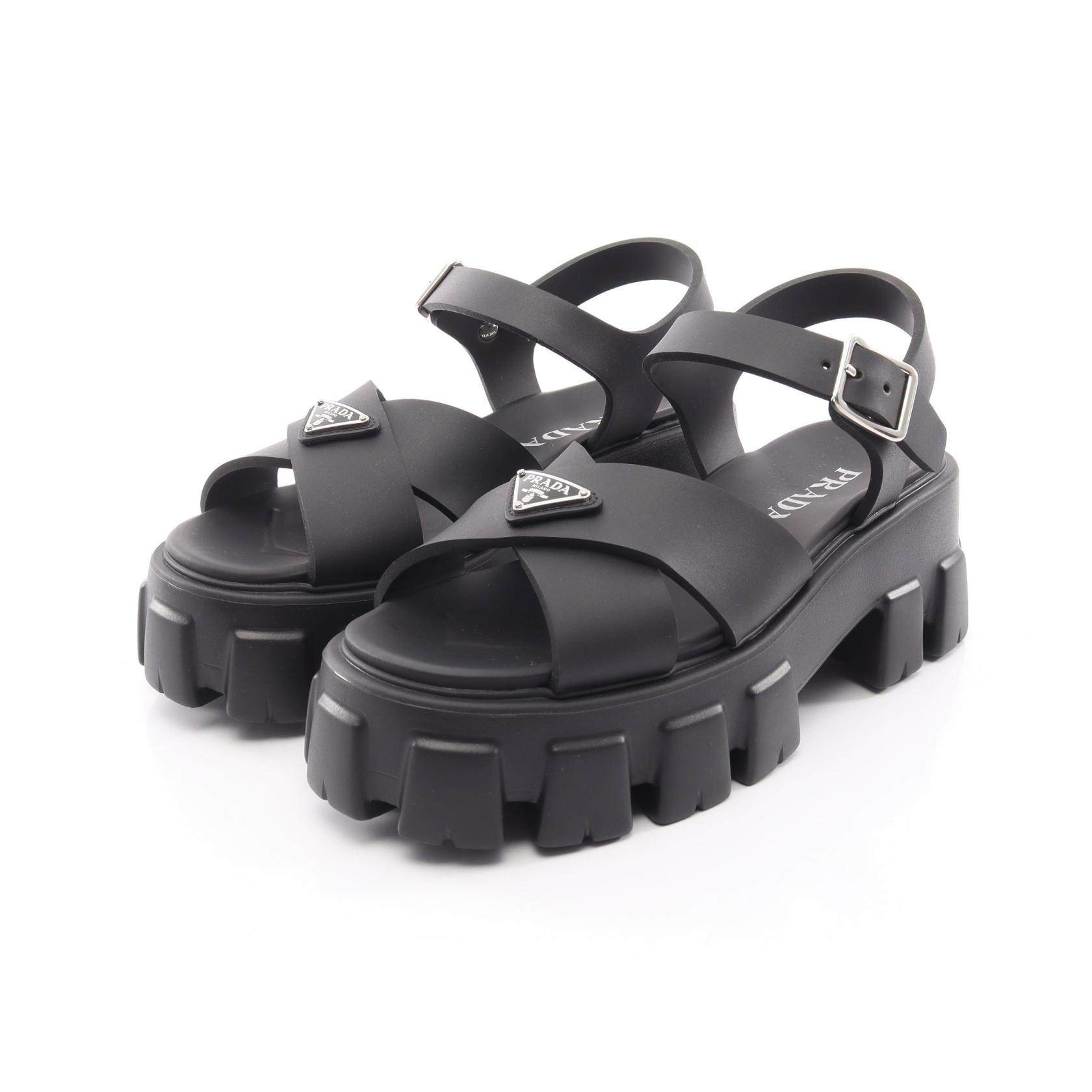 Prada Monolith Rubber Sandals