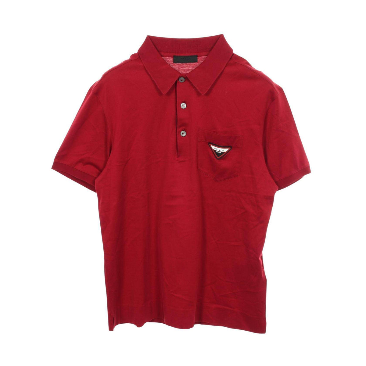 Prada Triangle Logo Cotton Polo Shirt
