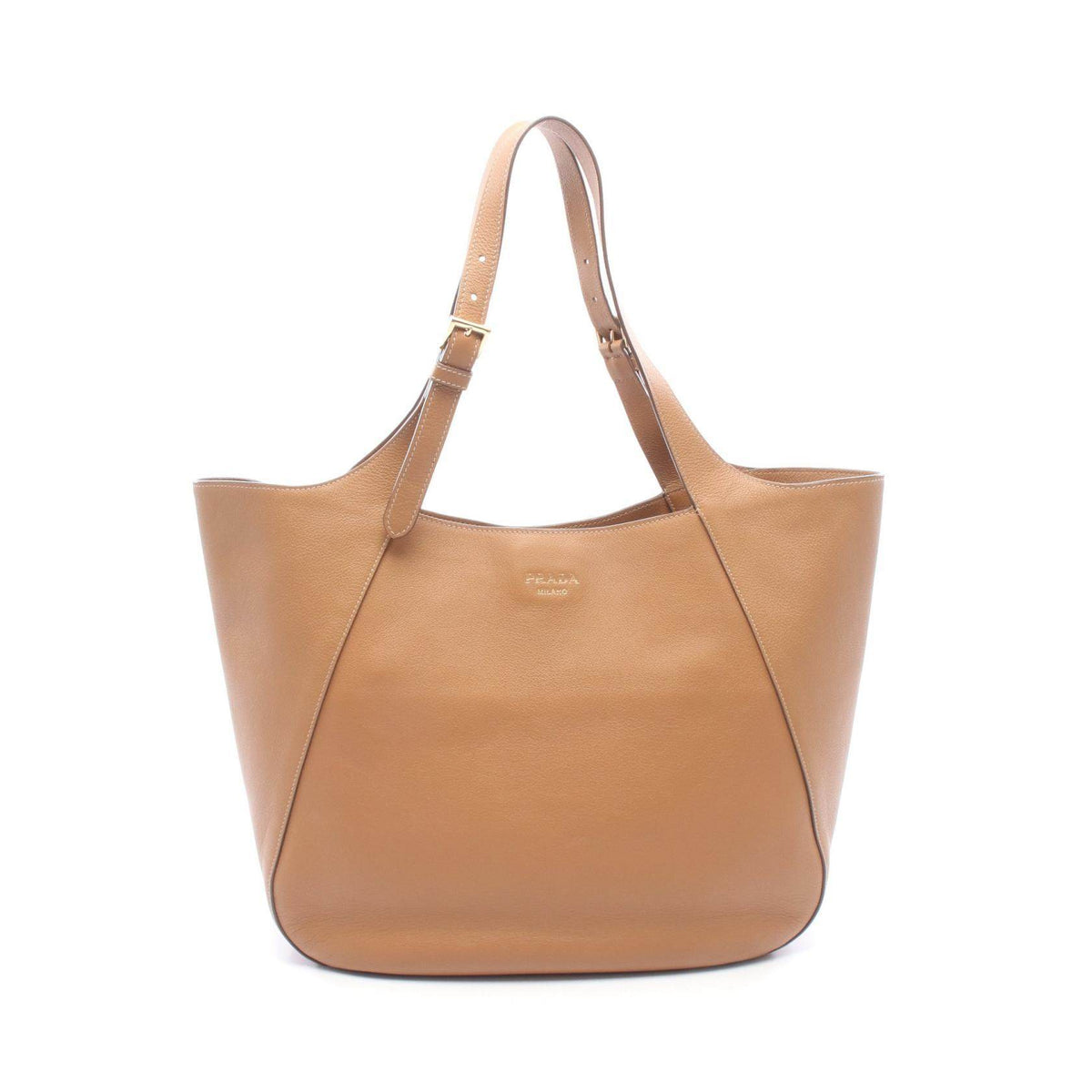 Prada Logo Leather Tote Bag