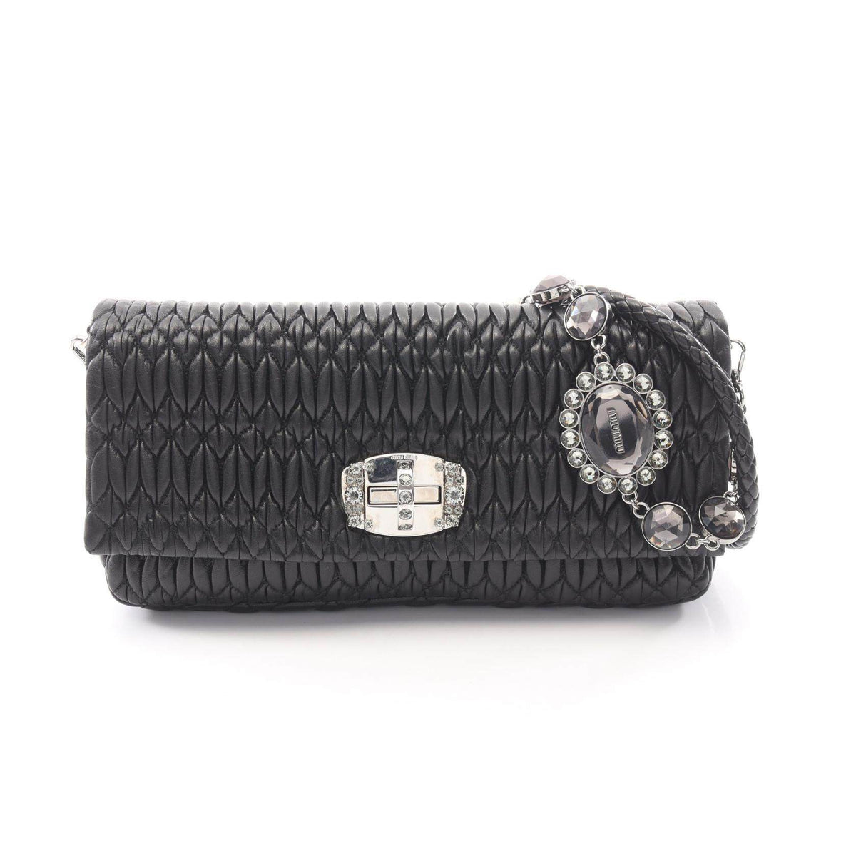 Miu Miu NAPPA CRYSTAL Matelasse 2way shoulder bag