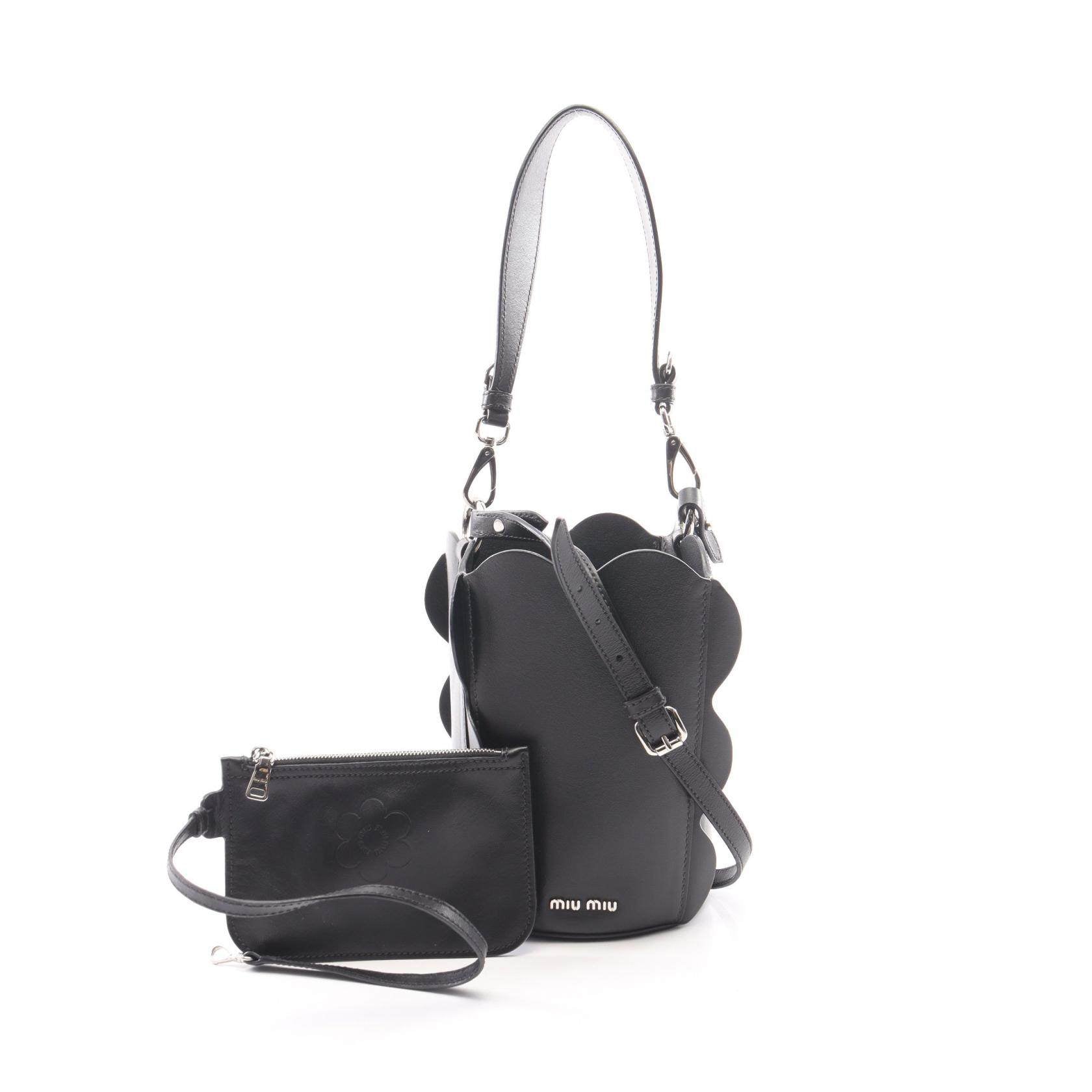 Miu Miu Scallop Leather 2way Bucket Bag