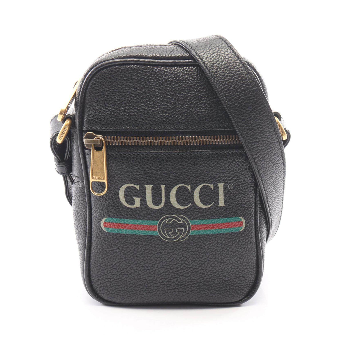 Gucci Webbing Line Leather Shoulder Bag