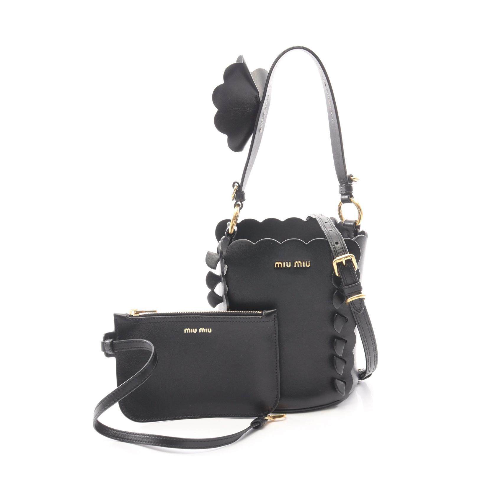 Miu Miu Flower Leather 2way Bucket Bag