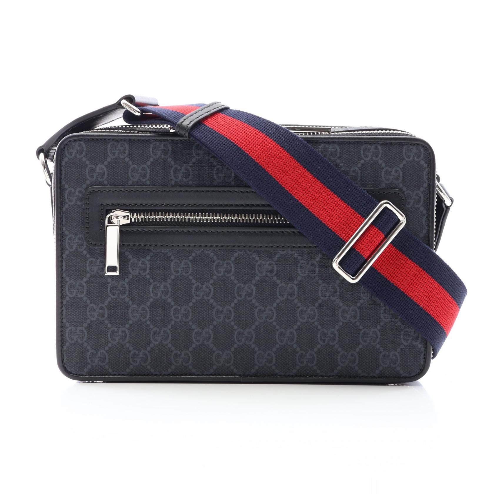 Gucci GG Supreme PVC Coated Canvas Leather Shoulder Bag