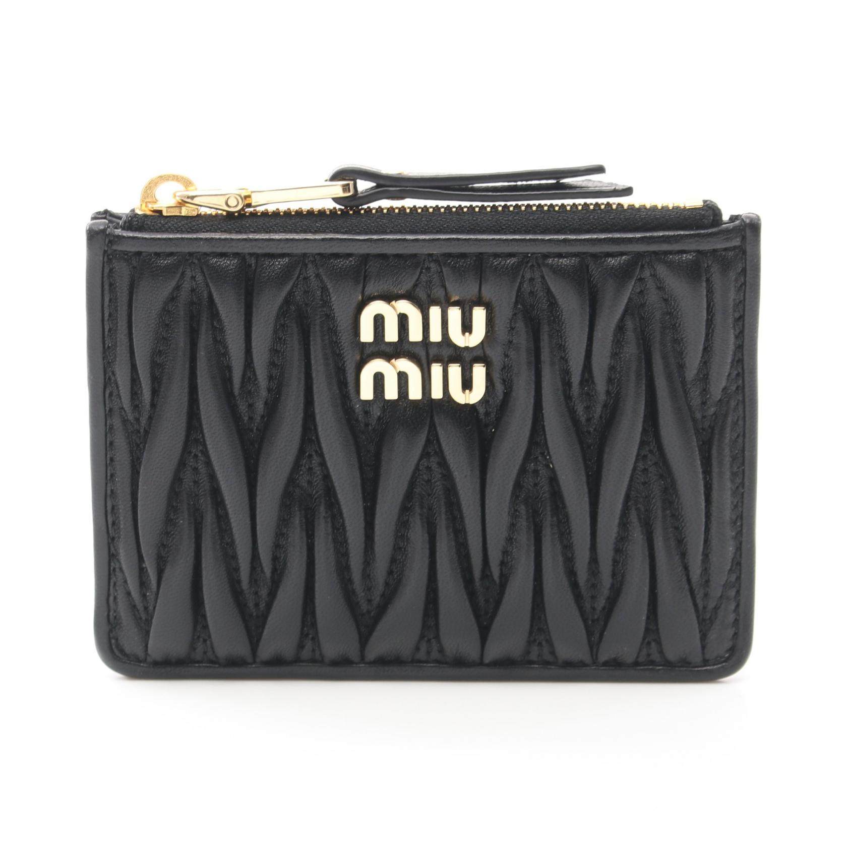Miu Miu MATELASSE MIU leather coin case
