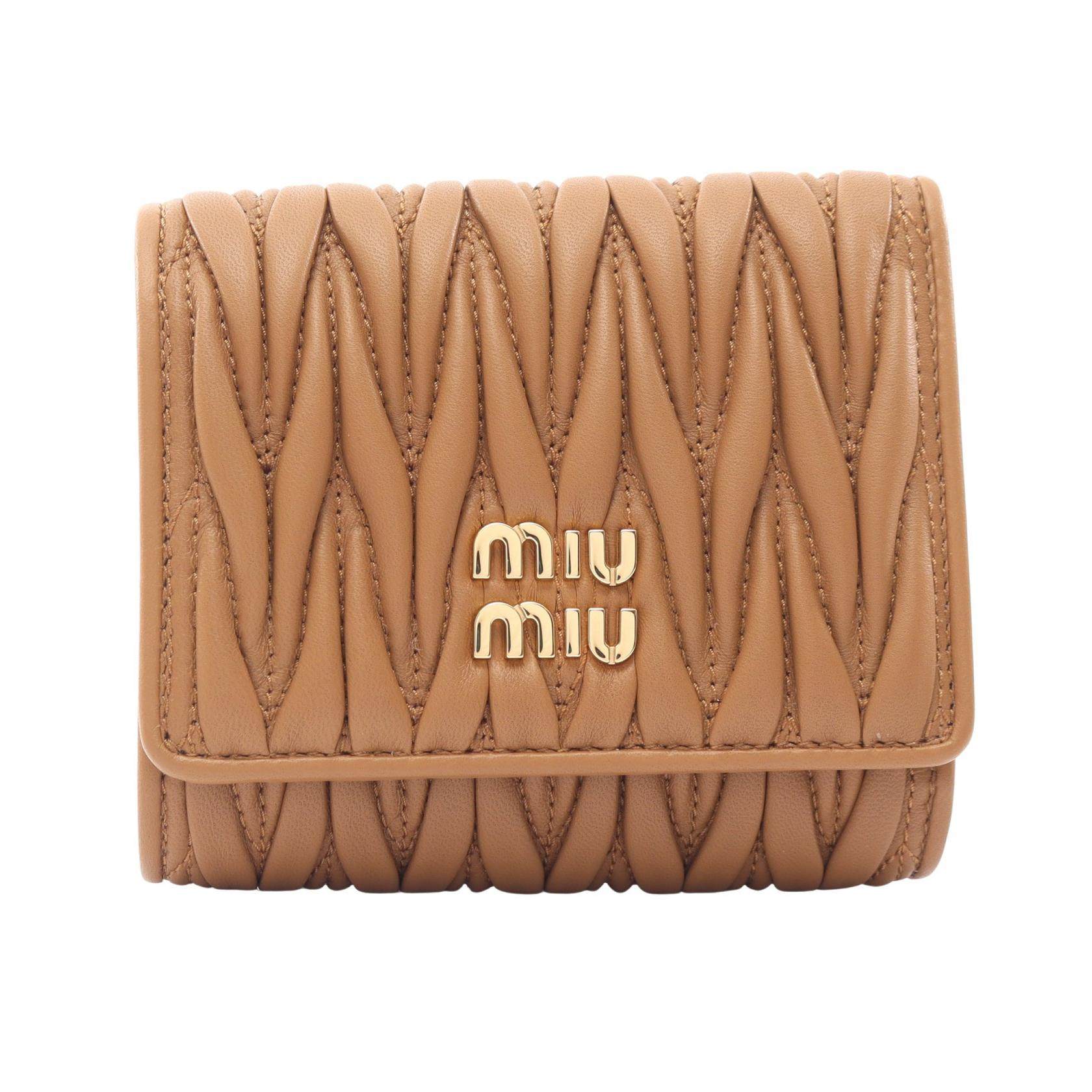 Miu Miu MATELASSE MIU Trifold Wallet