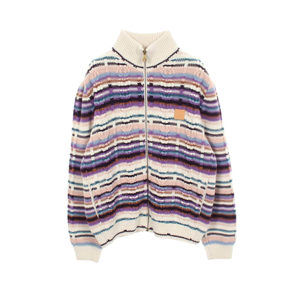 Louis Vuitton Stripe Cable Knit Wool Cashmere Jacket