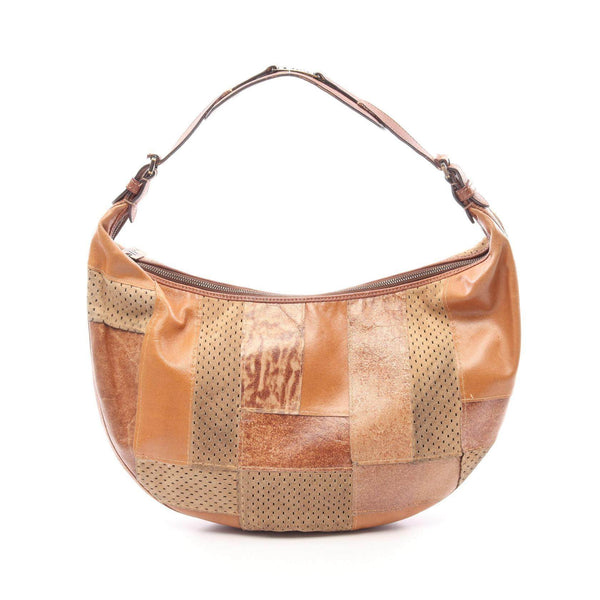 Dior Patchwork Leather Suede Shoulder Bag