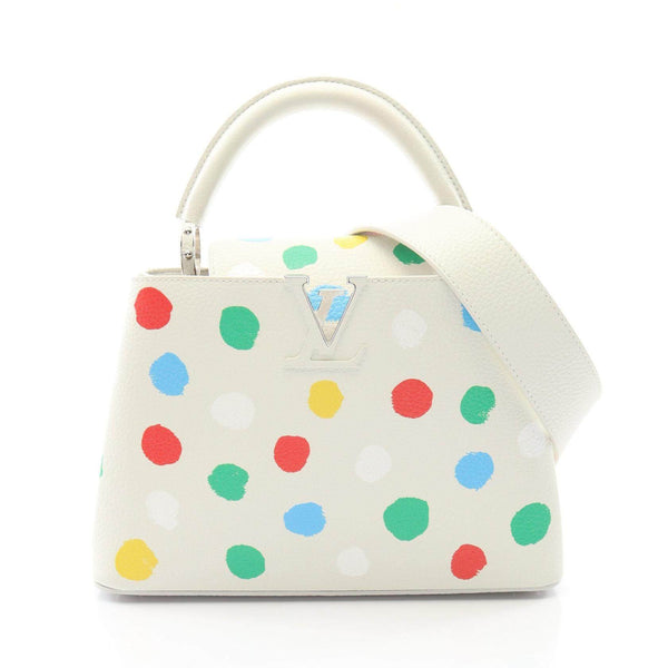 Louis Vuitton LV YK Capucines BB Painted Dot Leather Handbag