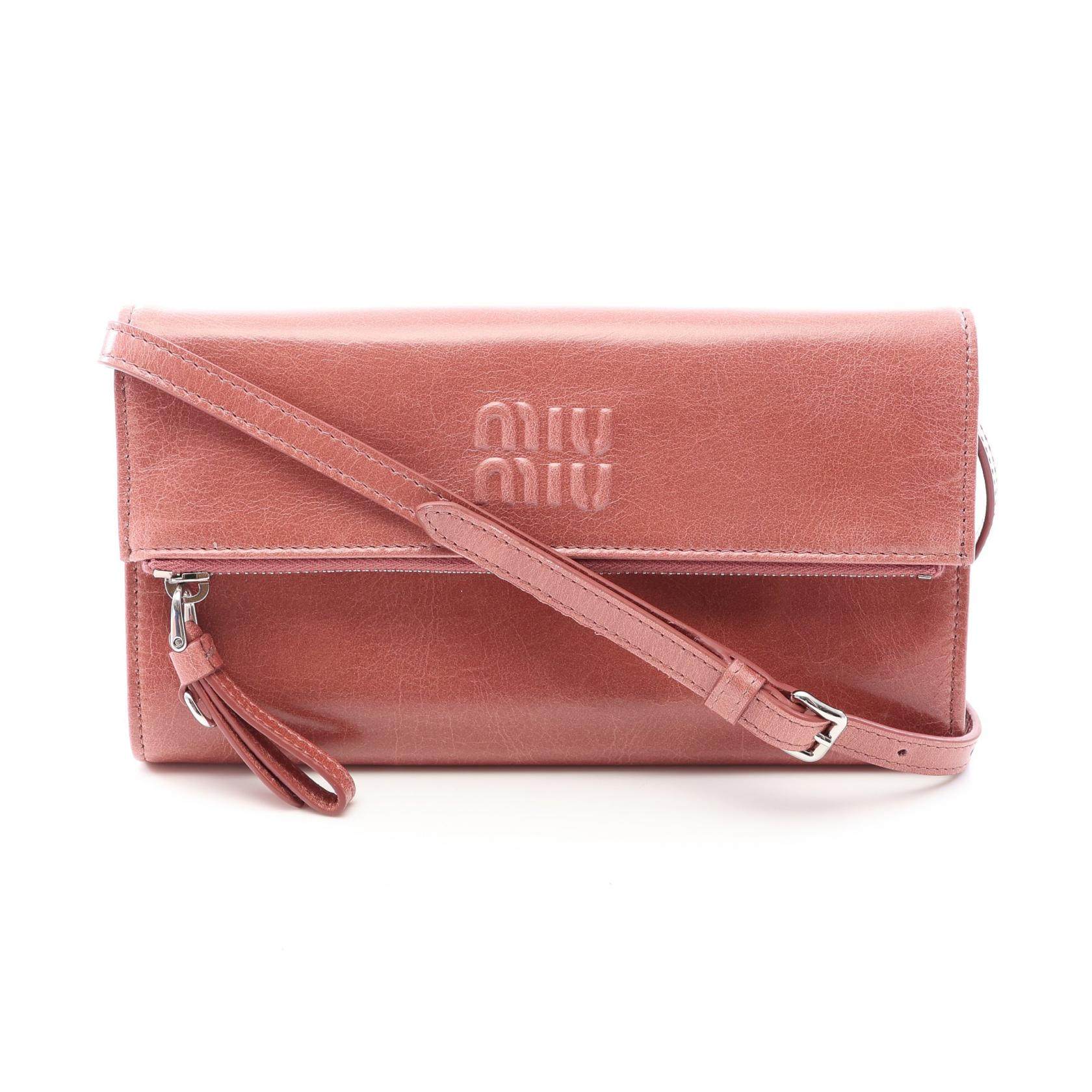 Miu Miu VITELLO SHINE Leather Shoulder Bag
