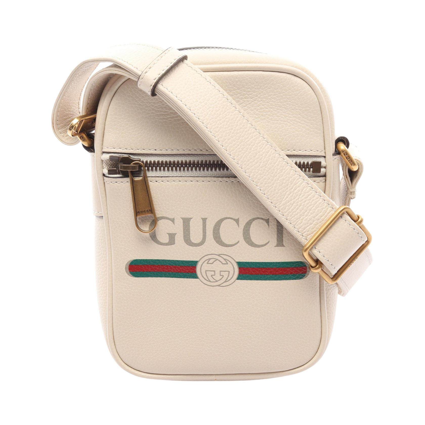 Gucci Webbing Line Leather Shoulder Bag