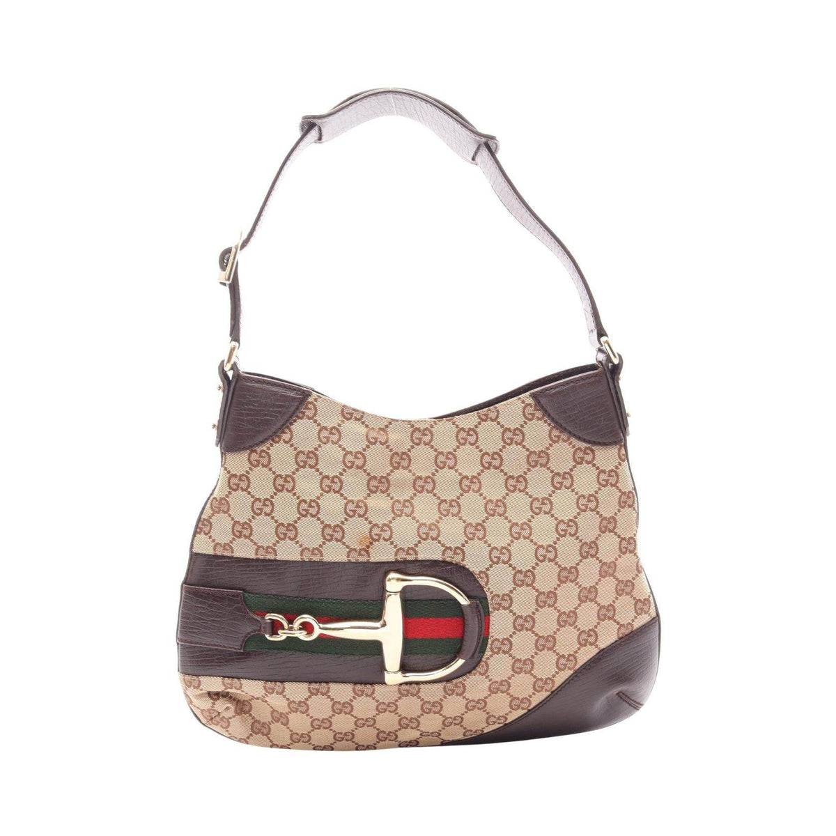 Gucci GG Canvas Leather Shoulder Bag