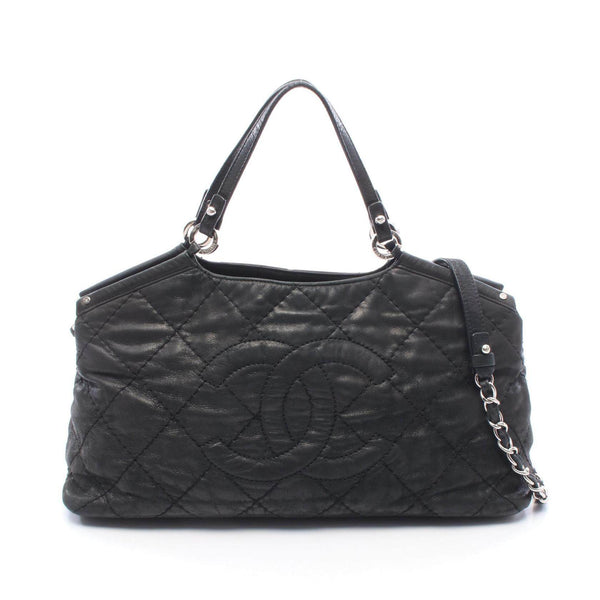 Chanel Coco Mark Matelasse Leather 2way Shoulder Bag