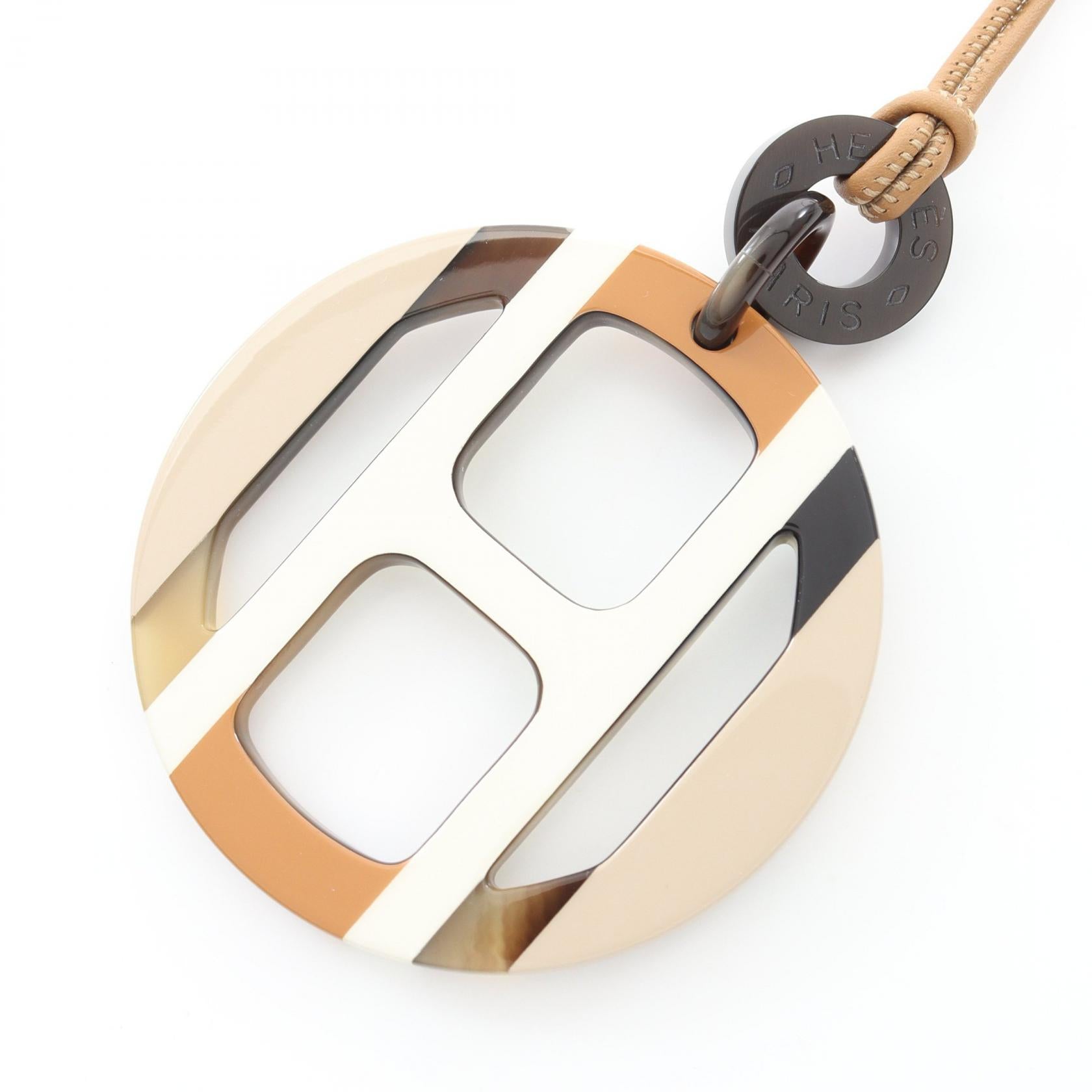 Hermes H Equipe Buffalo Horn Necklace