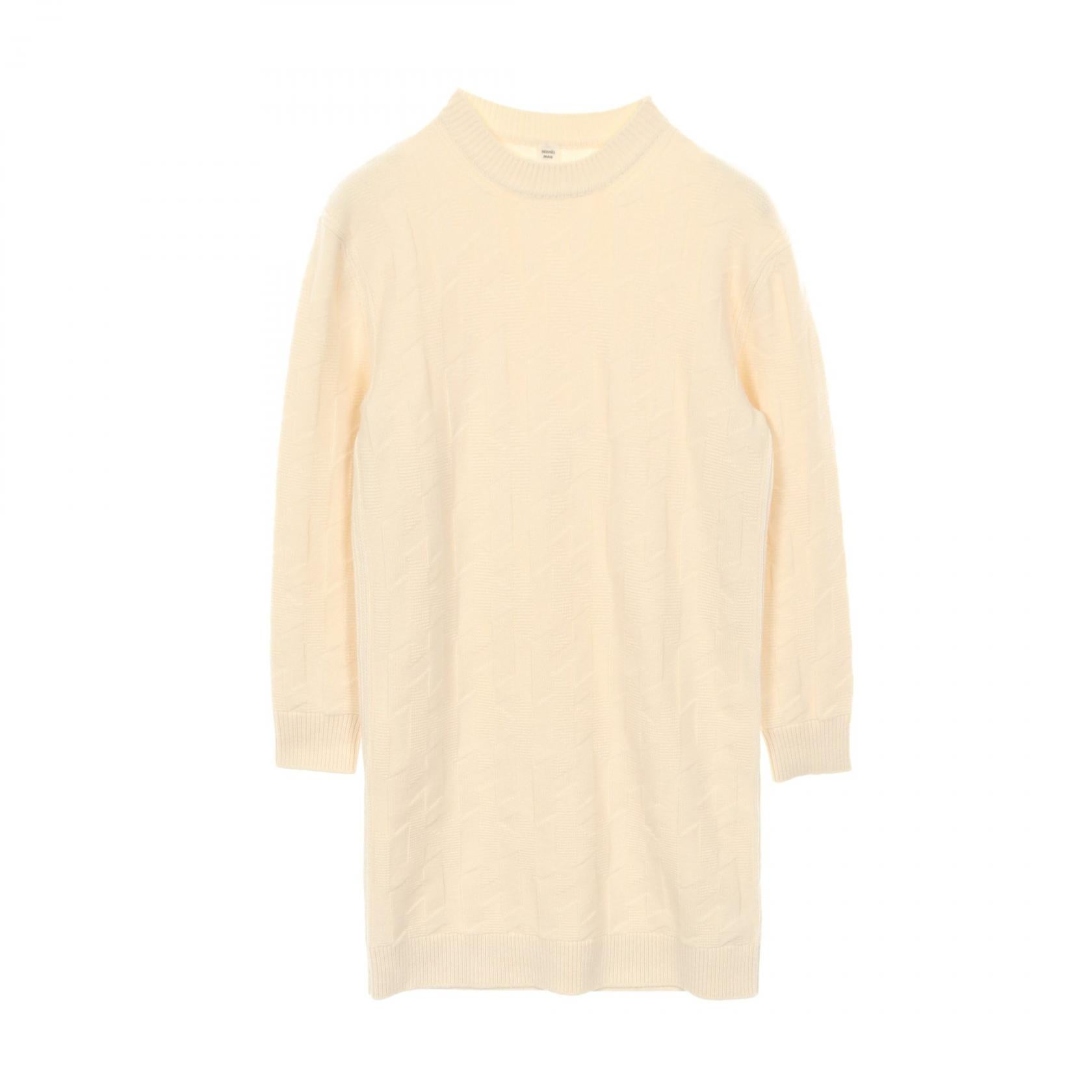 Hermes H logo wool dress