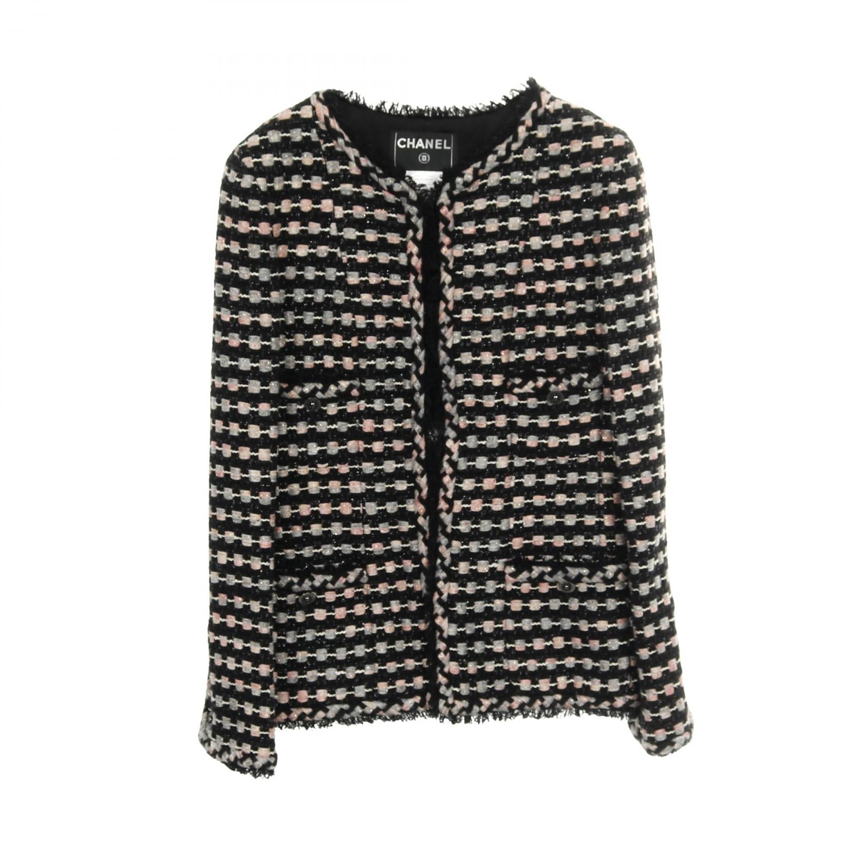 CHANEL Tweed Collarless Jacket