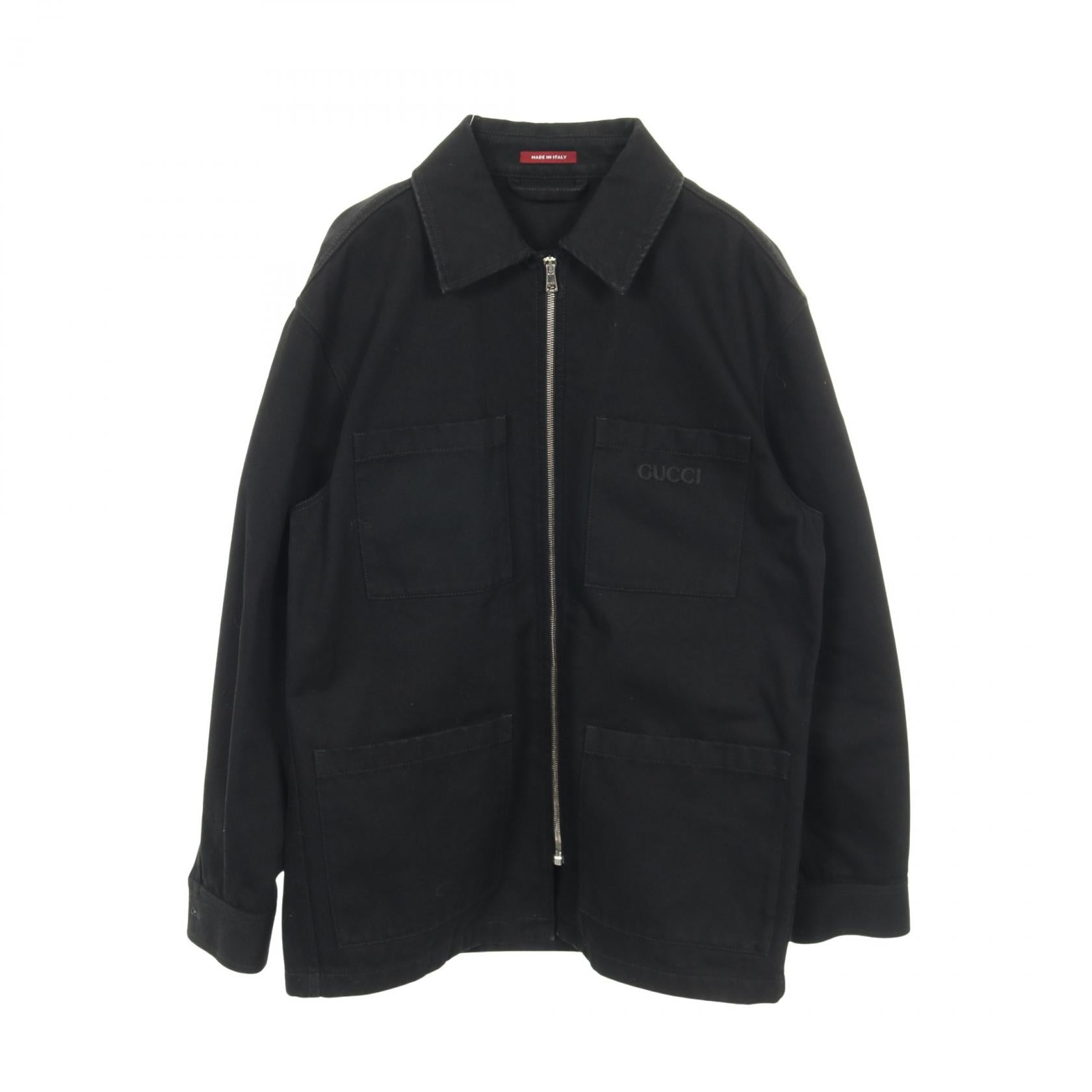 Gucci Rhinestone Logo Cotton Denim Jacket