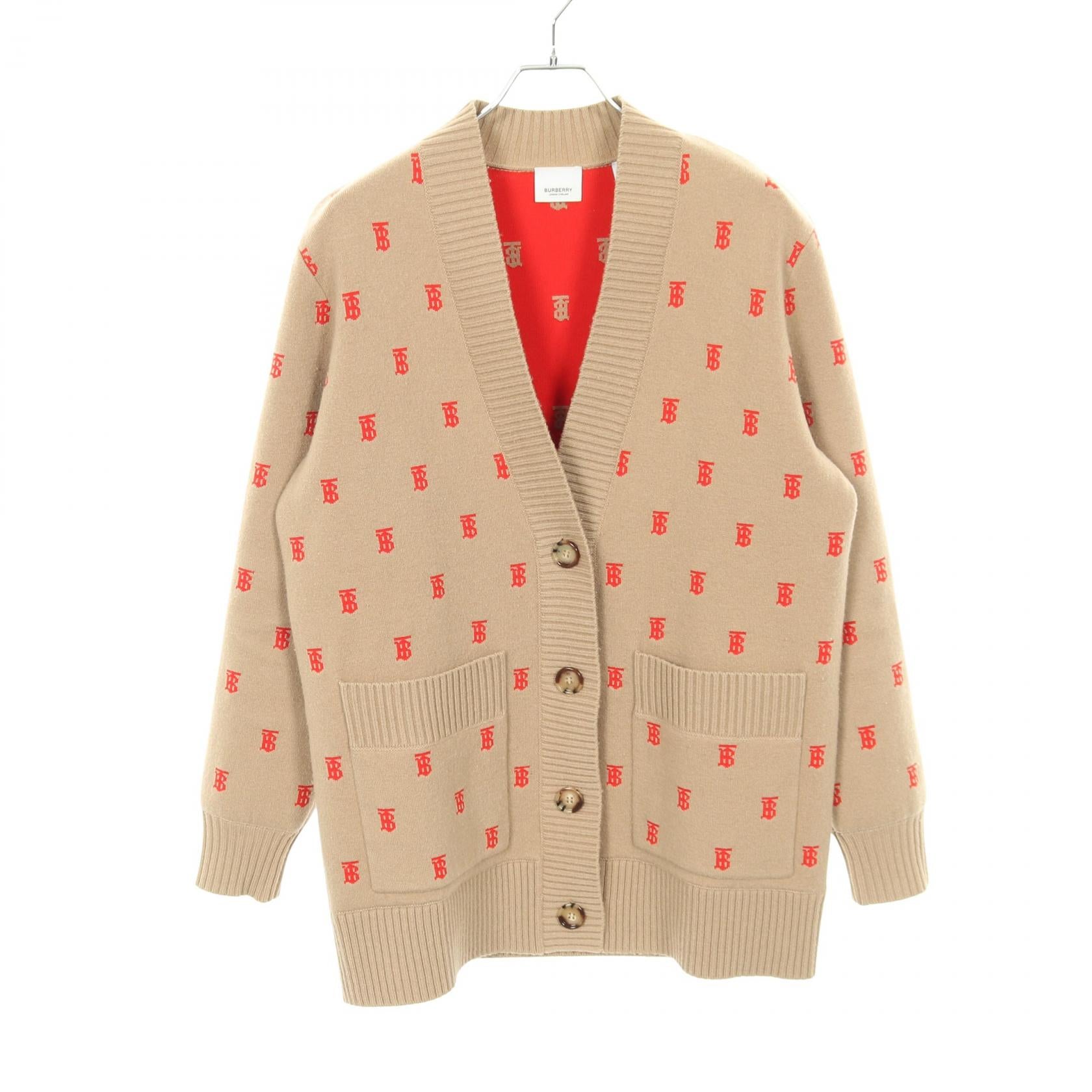 Burberry TB Logo Wool Cashmere Cardigan