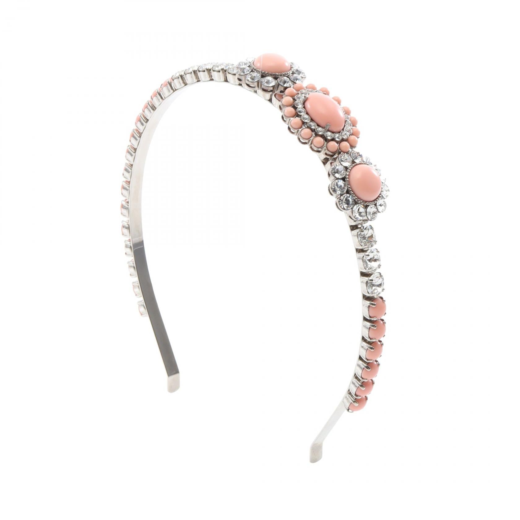 Miu Miu Crystal Stainless Steel Headband