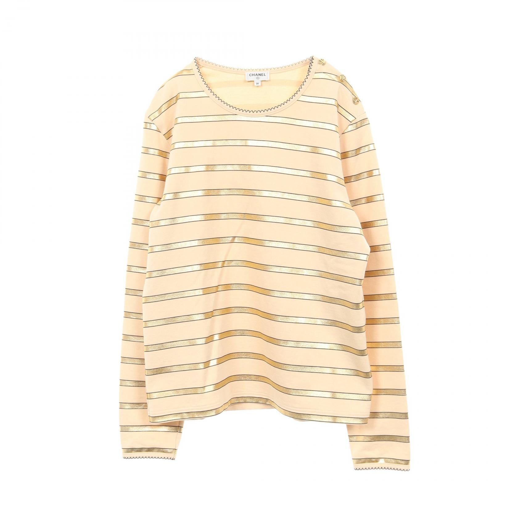 CHANEL Cotton Long Sleeve Top
